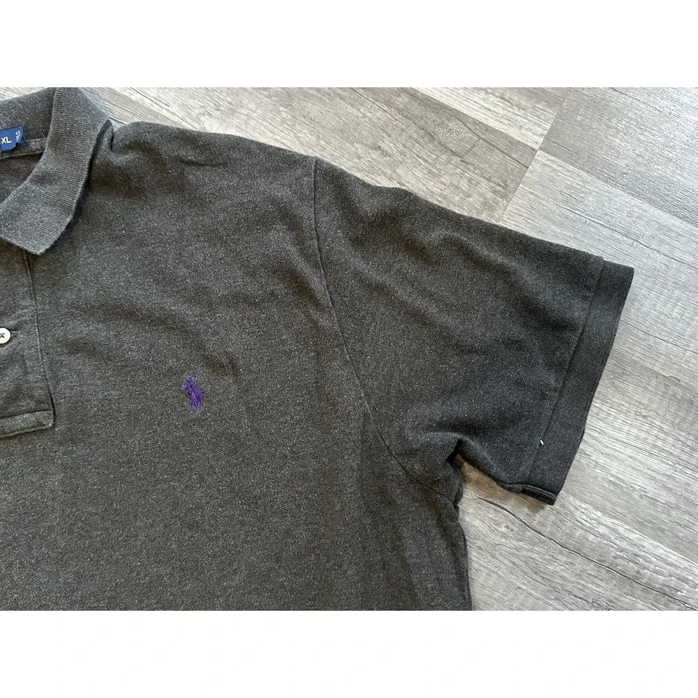 Polo‎ Ralph Lauren Men Gray Polo Shirt XL Short Sleeve Classic Fit Cotton Preppy